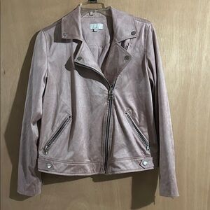 LOFT Blush Faux Suede Jacket